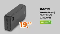 Expert hama powerbank | power pack 20.000mah aanbieding