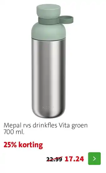 Mepal rvs drinkfles Vita groen