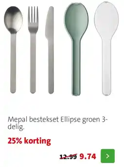 Intratuin Mepal bestekset ellipse groen aanbieding