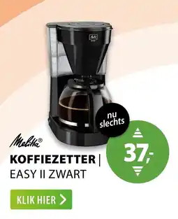 Expert Melitta koffiezetter easy ii zwart aanbieding