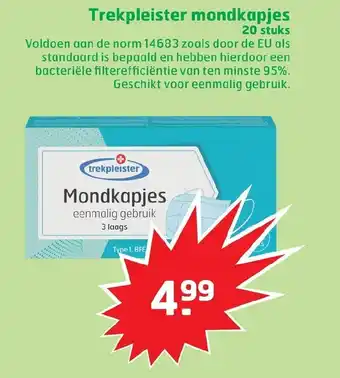 Trekpleister Mondkapjes 20 stuks aanbieding