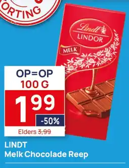 Butlon Lindt melk chocolade reep aanbieding