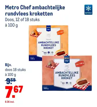 Makro Metro Chef ambachtelijke rundvlees kroketten aanbieding