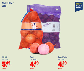 Makro Metro Chef uien aanbieding
