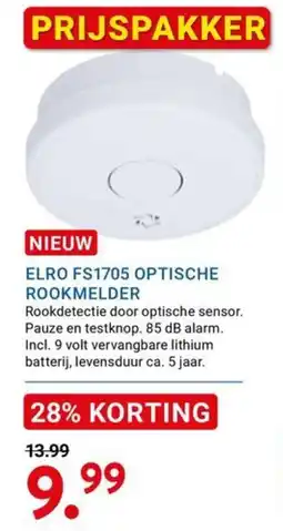 Kluswijs elro fs1705 optische rookmelder aanbieding