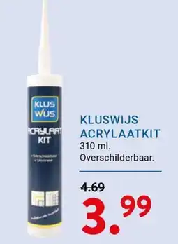 Kluswijs kluswijs acrylaatkit aanbieding