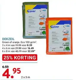 Kluswijs cover dekzeil aanbieding