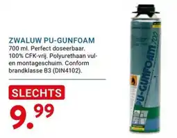Kluswijs Zwaluw pu-gunfoam aanbieding