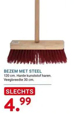Kluswijs BEZEM MET STEEL aanbieding