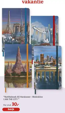 Bruna Moleskine Notitieboek A5 Hardcover - I AM THE CITY aanbieding