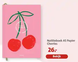 Bruna Papier Notitieboek A5 Papier Cherries aanbieding