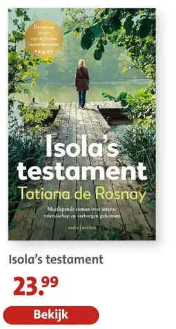Bruna Isola's testament aanbieding