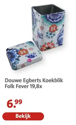 Bruna Douwe Egberts Koekblik Folk Fever 19,8x aanbieding