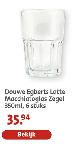 Bruna Douwe Egberts Latte Macchiatoglas Zegel aanbieding