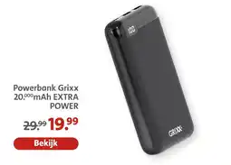Bruna Grixx Powerbank 20.000mAh EXTRA POWER aanbieding