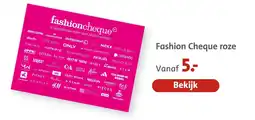 Bruna Fashion cheque roze aanbieding