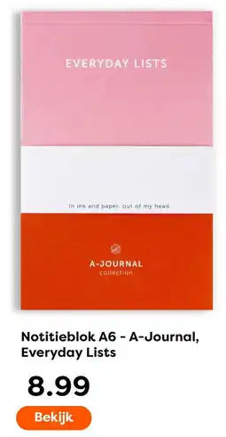 The Read Shop A-journal everyday lists aanbieding