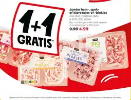 Jumbo Jumbo ham, spek of kipreepjes of blokjes aanbieding