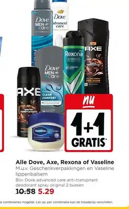 Jumbo Alle dove, axe, rexona of vaseline aanbieding