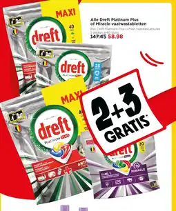 Jumbo Alle dreft platinum plus of miracle vaatwastabletten aanbieding