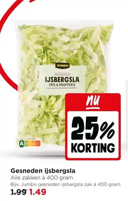 Jumbo Gesneden ijsbergsla aanbieding