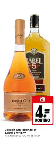 Jumbo Joseph guy cognac of label 5 whisky aanbieding