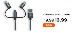 The Read Shop Grix kabel 3-in-1 aanbieding