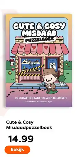 The Read Shop Cute & Cosy Misdaadpuzzelboek aanbieding