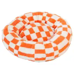 Pets Place Dogguo Block Round Bed - Kussen - Oranje&Beige M aanbieding