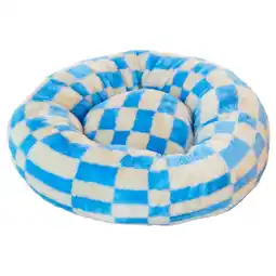Pets Place Dogguo Block Round Bed - Kussen - Blauw&Beige M aanbieding