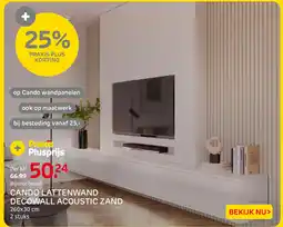 Praxis Cando lattenwand decowall acoustic zand aanbieding