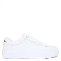 Wehkamp Tommy Hilfiger leren sneakers wit aanbieding