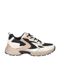 Wehkamp Gabor Comfort Optifit chunky leren sneakers beige/zwart/wit aanbieding