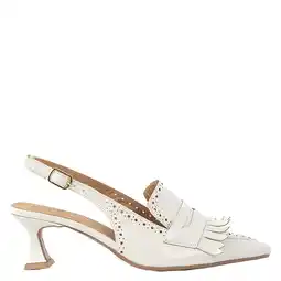 Wehkamp Babouche Gina-1 leren slingback pumps ecru aanbieding