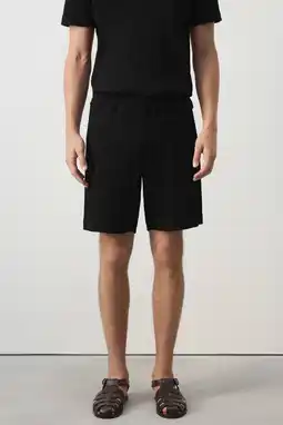 Wehkamp Mango Man straight leg casual short - zwart aanbieding