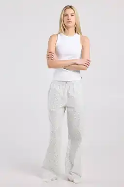 Wehkamp America Today katoenen pyjamabroek wit aanbieding