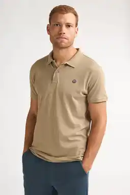 Wehkamp Petrol Industries regular polo camel aanbieding