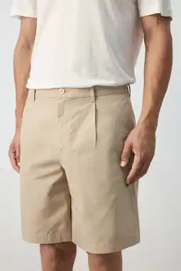 Wehkamp Mango Man regular fit bermuda short - lichtbeige aanbieding