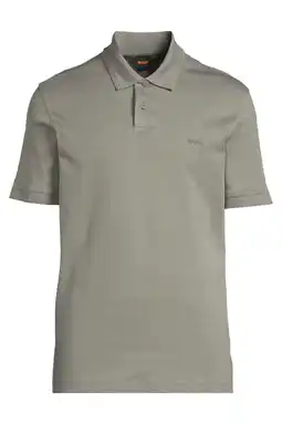 Wehkamp BOSS regular polo grijsgroen aanbieding