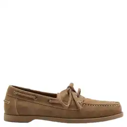 Wehkamp Mango Man suède bootschoenen - cognac aanbieding
