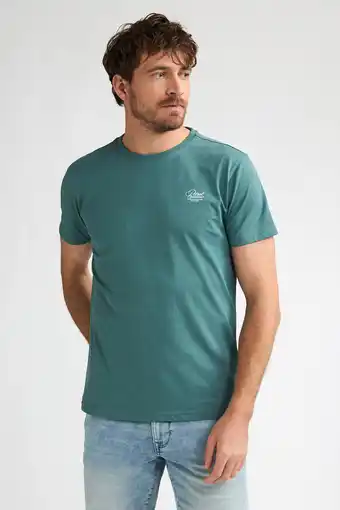 Wehkamp Petrol Industries regular T-shirt groen aanbieding
