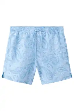 Wehkamp Mango Man zwemshort met paisley print - lichtblauw aanbieding