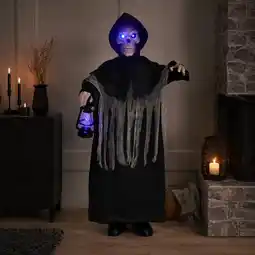 Action Halloween skelet Magere Hein met licht en geluid aanbieding