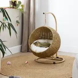 Action Hangstoel voor katten - naturel / wit aanbieding