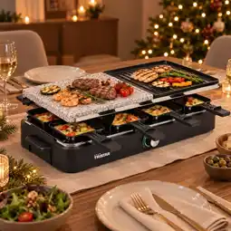 Action Tristar raclette- en gourmetset met steengrill aanbieding