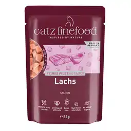 Zooplus Voordeelpakket: 32x 85g catz finefood Fijn Filet Zalm Nat kattenvoer aanbieding