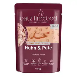 Zooplus Voordeelpakket: 32x 85g catz finefood Fijn Filet Kip & Kalkoen Nat kattenvoer aanbieding