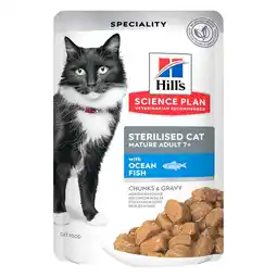 Zooplus Hill's Science Plan Mature Adult 7+ Zeevis & Kip - Voordeelpakket: Sterilised Oceaan Vis (24 x 85 g) aanbieding