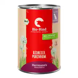 Zooplus Voordeelpakket Herrmanns Selection Sensible 24 x 400 g - Bio rundvlees met bio wortelen aanbieding