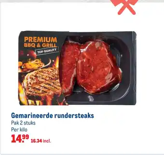 Makro Gemarineerde rundersteaks aanbieding